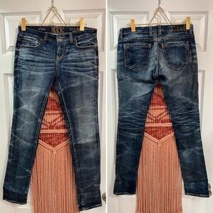 Buckle Dark Blue Skinny Jeans